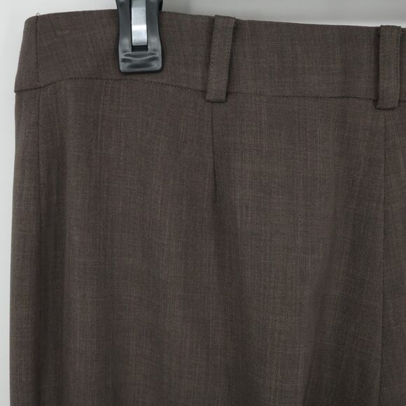 Armani Collezioni Dress Pants Womens 8 Brown Wool Straight Leg Career Academia - Picture 9 of 10